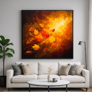 Affiche Abstrait Automne - Peinture de style naturaliste