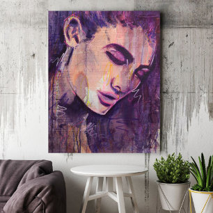 Affiche Abstrait Bohême Graphisme Portrait femme Imprimer