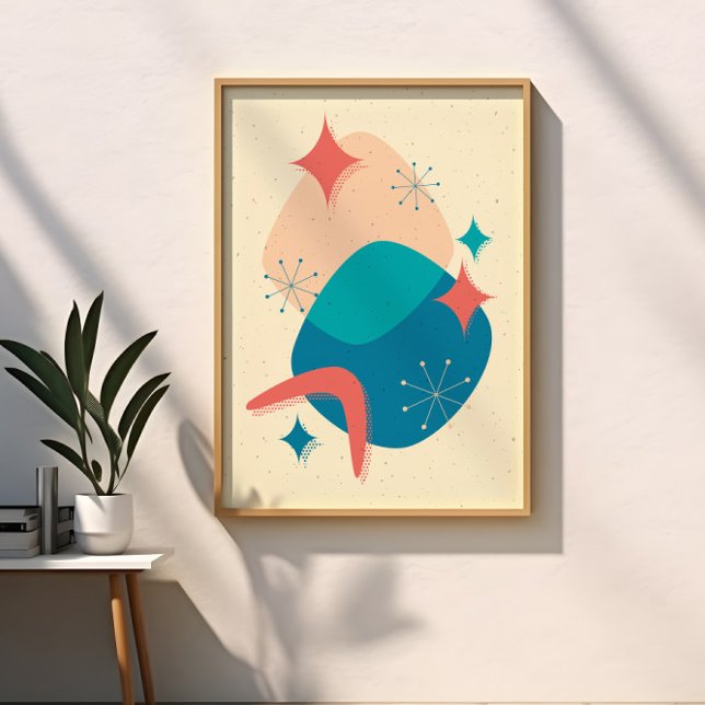 Affiche Abstrait Boomerang Stellaire de l'Ère Atomique du  (Créateur téléchargé)