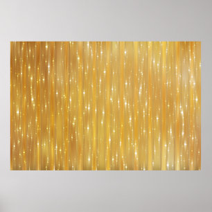 Affiche Abstrait brillant doré avec parties scintillant