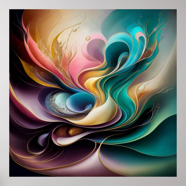 Affiche Abstrait cadeau mariage de luxe pour marié (Devant)