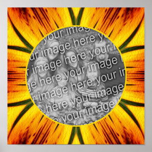 Affiche Abstrait cadre Brown Jaune Créer votre propre phot