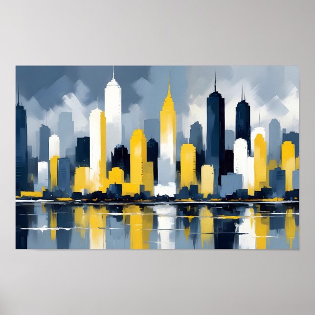 Affiche Abstrait Cityscape Architecture moderne Arrière -  (Devant)