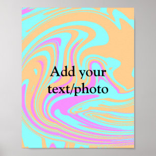 Affiche Abstrait coloré minimal modifiable ajoutez votre t