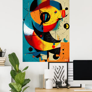 Affiche Abstrait constructiviste de milieu de siècle solai