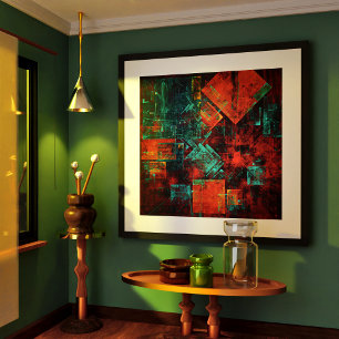 Affiche Abstrait Cool coloré moderne Motif artistique