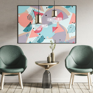 Affiche Abstrait d'art moderne Hip Motif Géométrique les a