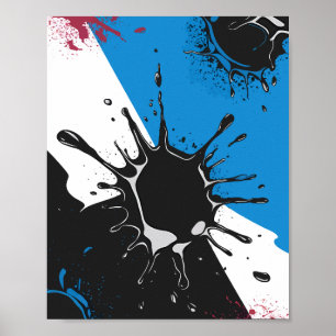 Affiche Abstrait de peinture urbaine
