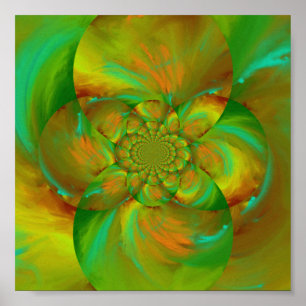 Affiche Abstrait Dreamo trippy art moderne