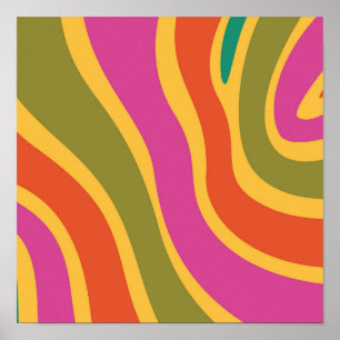 Affiche Abstrait du milieu du siècle rétro