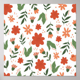 Affiche Abstrait Floral