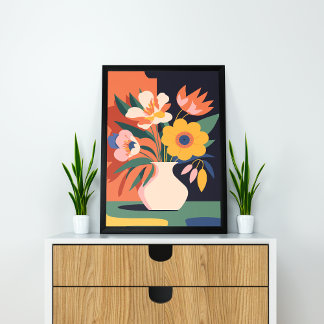 Affiche Abstrait Floral Delights Blossoms in Motion