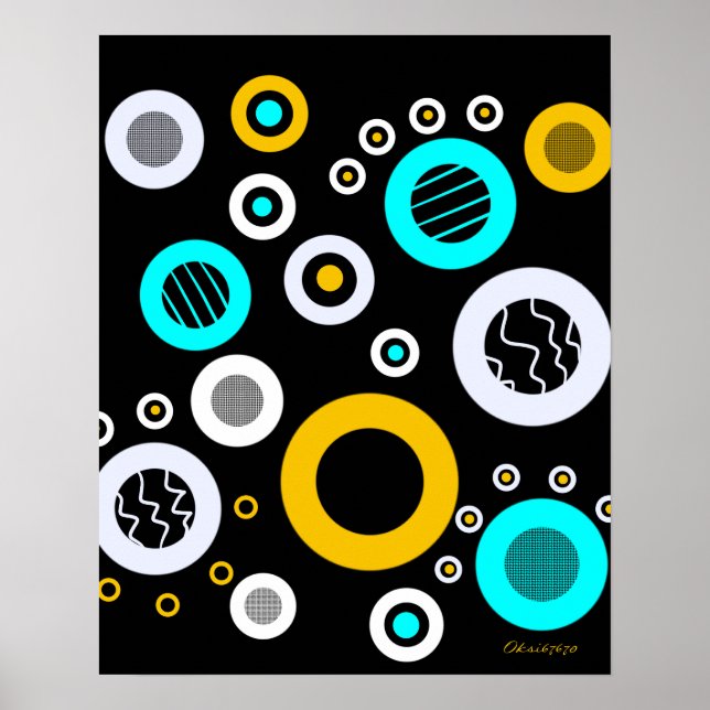 Affiche Abstrait géométrique (Devant)