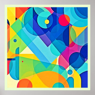 Affiche Abstrait géométrique dynamique