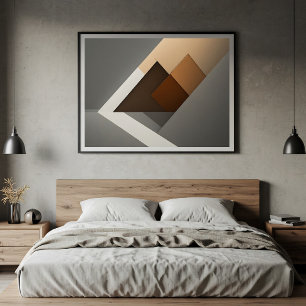 Affiche Abstrait géométrique minimaliste superposé