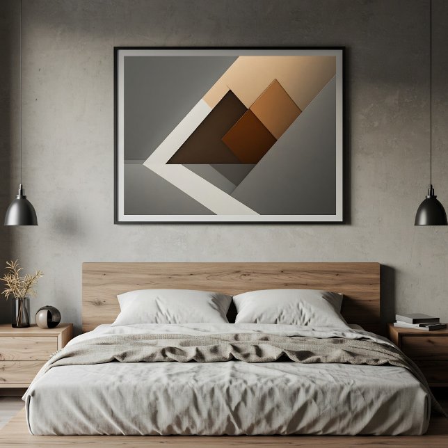 Affiche Abstrait géométrique minimaliste superposé (Créateur téléchargé)