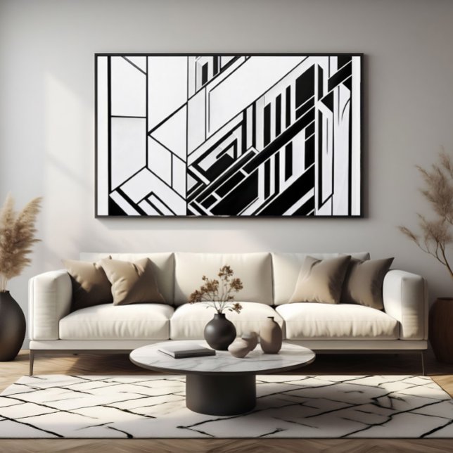 Affiche Abstrait Géométrique Moderne (Créateur téléchargé)
