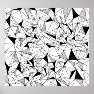 Affiche Abstrait géométrique : Polygonal Arrière - plan Ar