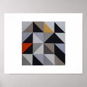 Affiche - Abstrait géométrique triangle orange