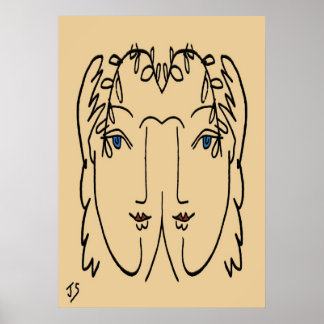 Affiche Abstrait : Les jumeaux