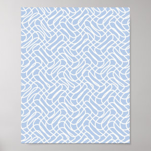 Affiche Abstrait Line Motif Bébé bleu
