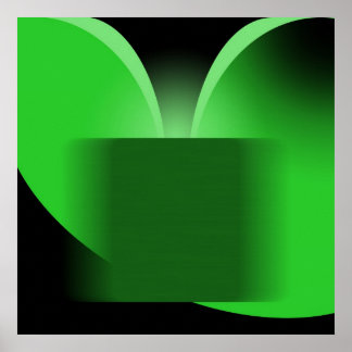 Affiche Abstrait Luxe Vert avec Noir AP0004
