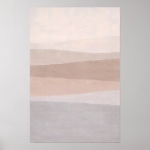 Affiche Abstrait Minimaliste Moderne Horizon Neutre Bicolo