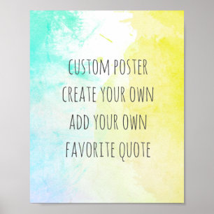 Affiche abstrait moderne ajouter votre propre citation aqu