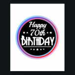 Affiche Abstrait moderne Joyeux 70e anniversaire<br><div class="desc">Abstrait moderne Joyeux 70e anniversaire. 70e anniversaire cadeau pour les femmes et les hommes qui sont jeunes dans le coeur et qui ont encore l'air bon. Grand cadeau pour quelqu'un qui a 70.70e anniversaire Idée cadeau pour père, mère, mari, femme, frère ou soeur. Un cadeau amusant pour tous ceux qui...</div>