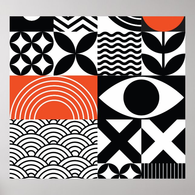 Affiche Abstrait moderne : toile de design artistique. (Devant)
