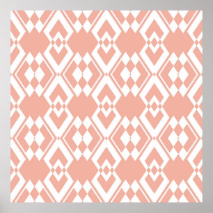 Affiche Abstrait motif sans soudure de couleur rose fleur 
