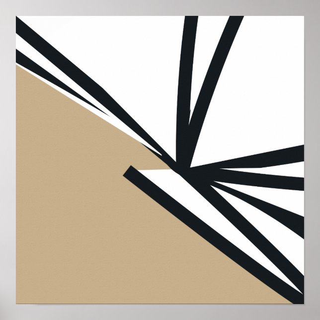 Affiche Abstrait neutre moderne (Devant)