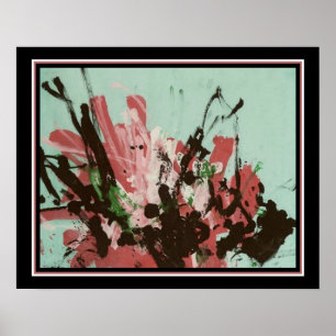 Affiche Abstrait par Chimpanzé "Congo" vers 1950