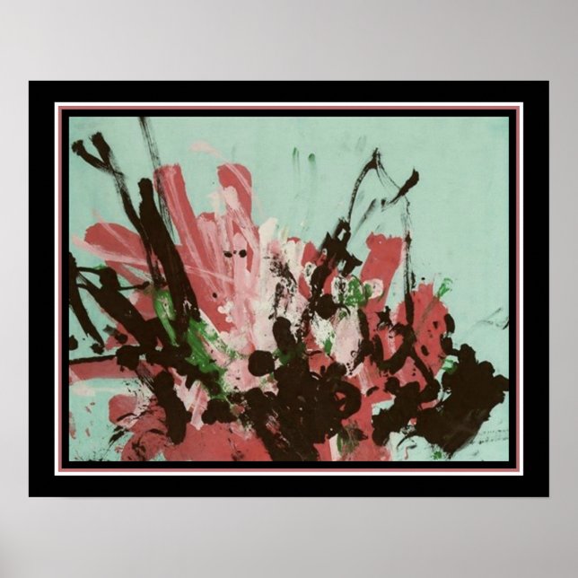 Affiche Abstrait par Chimpanzé "Congo" vers 1950 (Devant)