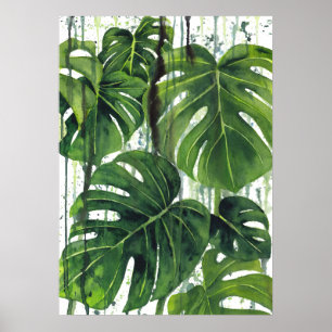 Affiche Abstrait Plante Monstera 3