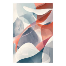 Abstrait Rock Grey et Red Modern