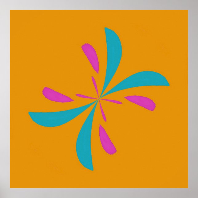 Affiche Abstrait simple Motif de vol papillon (Devant)