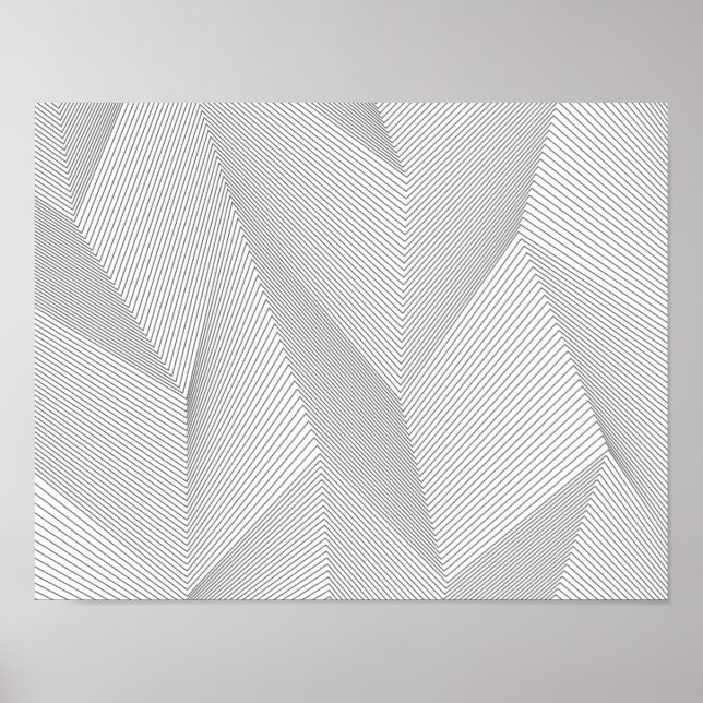 Affiche Abstrait, tendance, moderne, simple ligne motif (Devant)