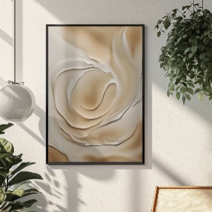 Affiche Abstrait tendance neutres beige
