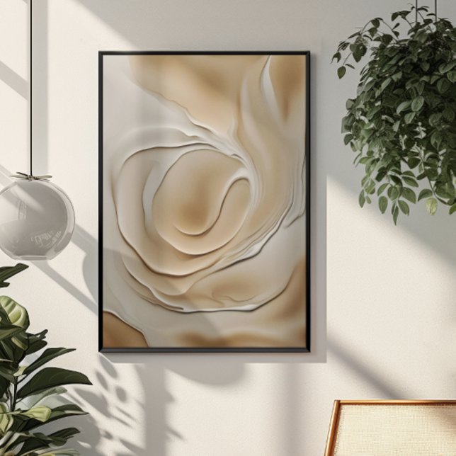 Affiche Abstrait tendance neutres beige (Créateur téléchargé)