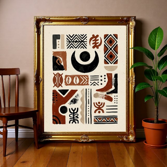 Affiche Abstrait Tribal Afrocentrique  (Créateur téléchargé)