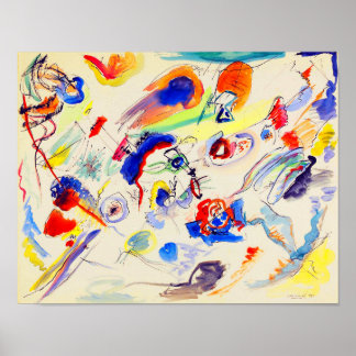 Affiche abstraite à l'aquarelle de Wassily Kandins