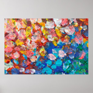Affiche Abstraite brosse de frottement de point acrylique