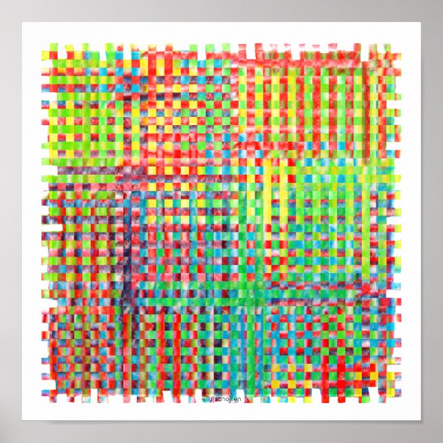 Affiche abstraite colorée (Devant)
