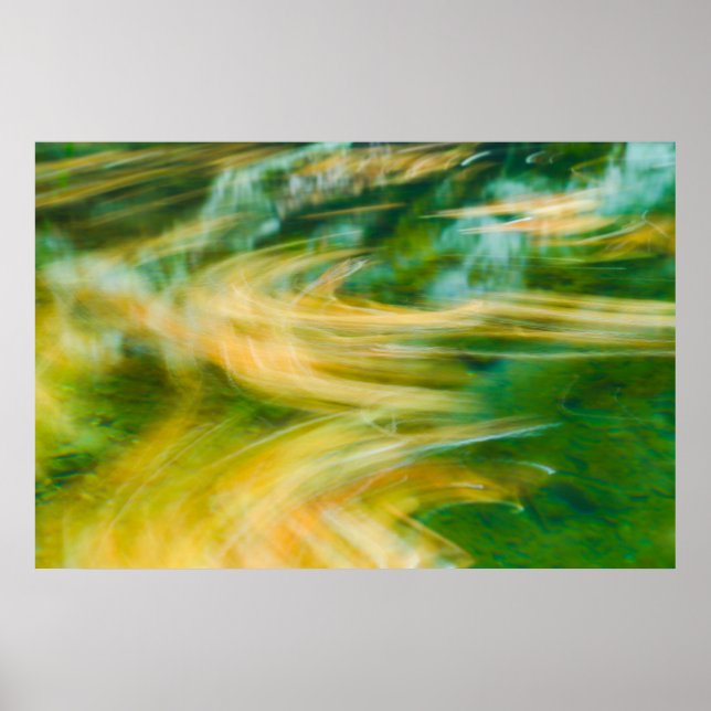 Affiche Abstraite de Flux de Couleurs Naturelles (Devant)