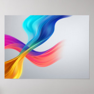 Affiche Abstraite de Flux de Couleurs Vibrantes