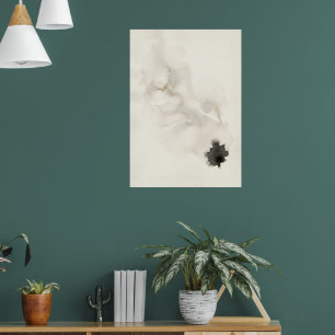 Affiche Abstraite de Marque d'Encre Minimaliste   
