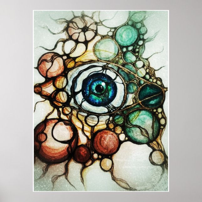 Affiche Abstraite de Perception Oculaire Neurograp (Devant)