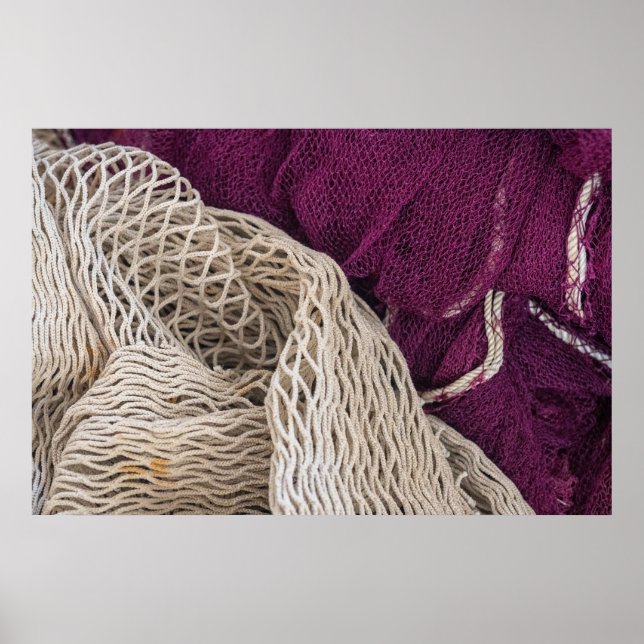 Affiche Abstraite de Texture de Tissu Vintage (Devant)