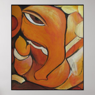Affiche abstraite d'éléphant